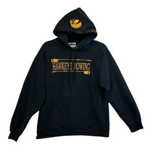 Vintage Hanes  Iowa Hawkeye Rowing  hoodie-distressed well worn with defects